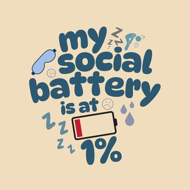 My Social Battery Is At 1% T-Shirt